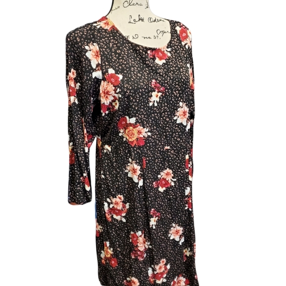 Torrid Floral & Leopard Print Dress - Size 2 - Picture 2 of 11